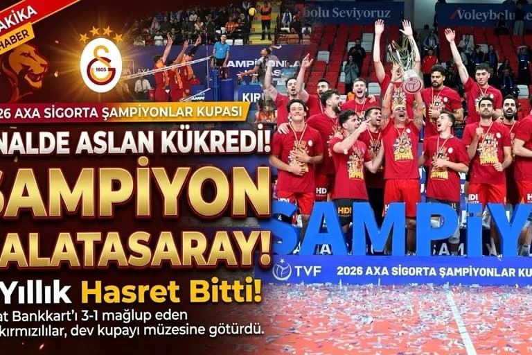 Voleybol Şampiyonlar Kupası'nda Zafer 7 Yıl Aradan Sonra Galatasaray'ın