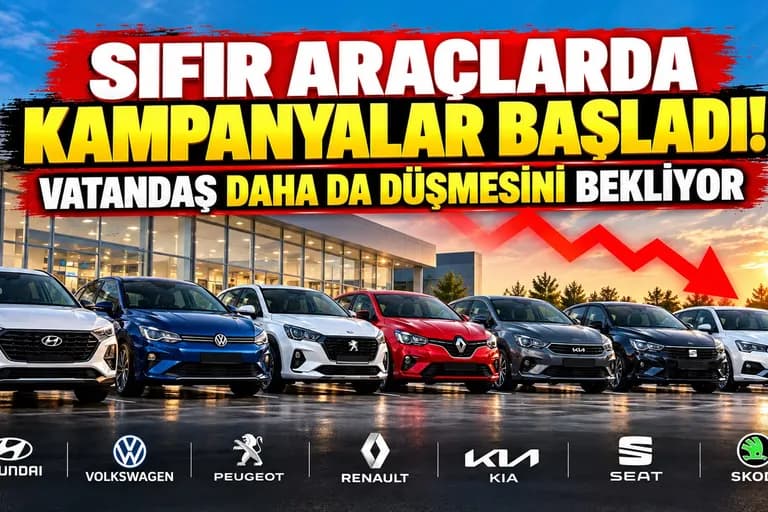SIFIR ARAÇLARDA SATIŞLAR GERİLEDİ! FİYATLARIN DAHA DA DÜŞMESİ BEKLENİYOR